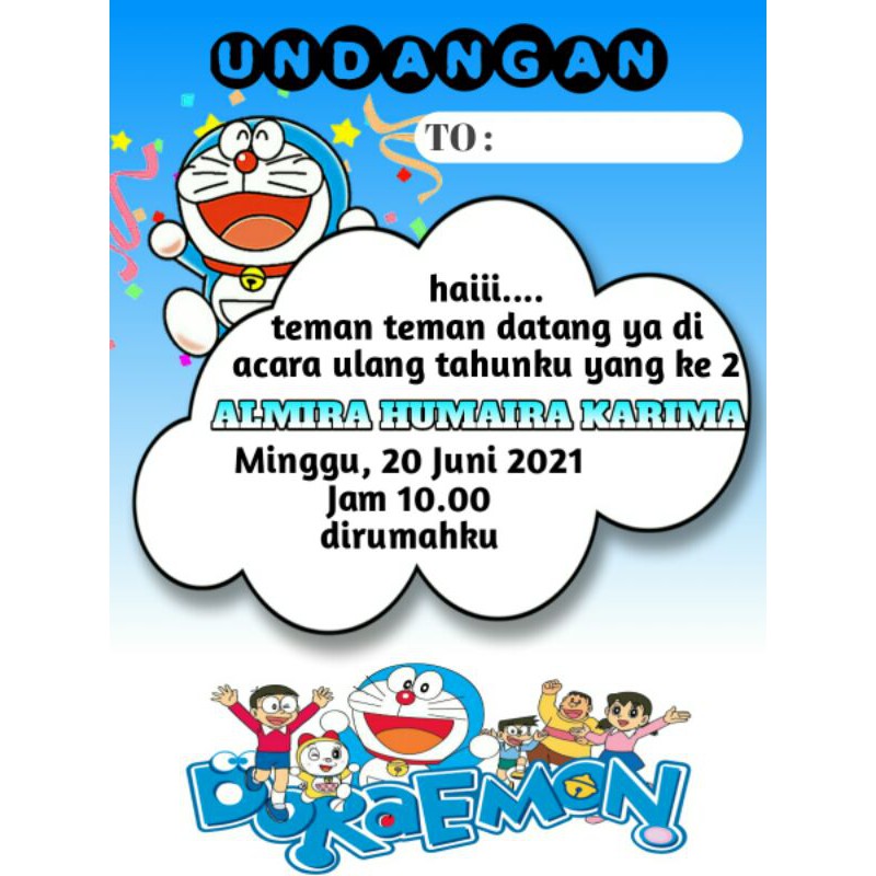 Detail Kartu Ucapan Ulang Tahun Doraemon Nomer 48