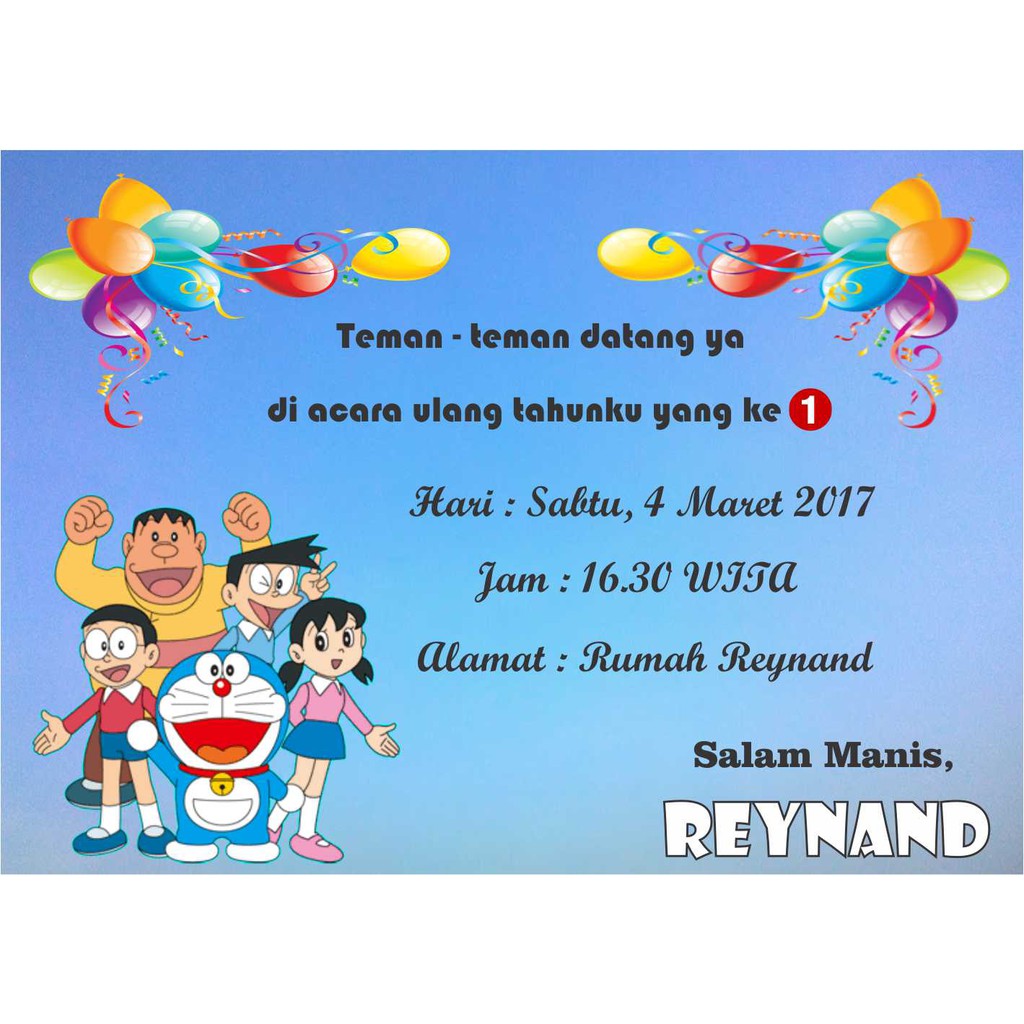 Detail Kartu Ucapan Ulang Tahun Doraemon Nomer 7