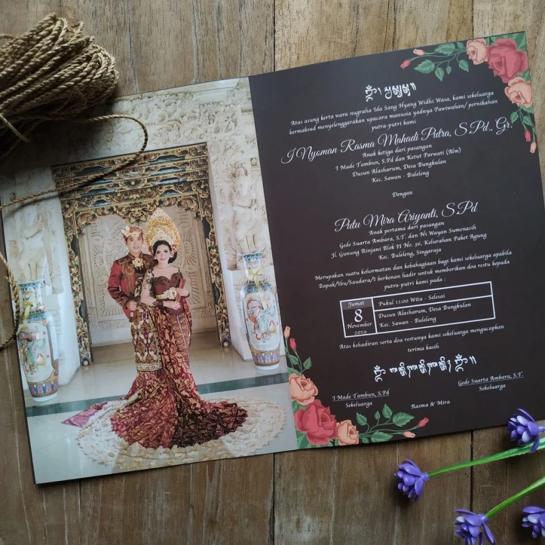 Detail Kartu Undangan Bali Nomer 3
