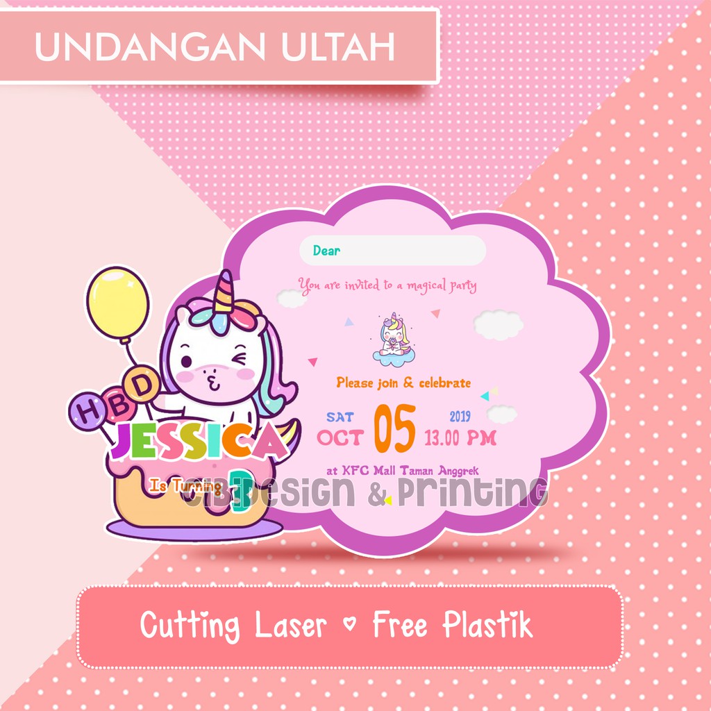 Detail Kartu Undangan Ulang Tahun Unik Nomer 23
