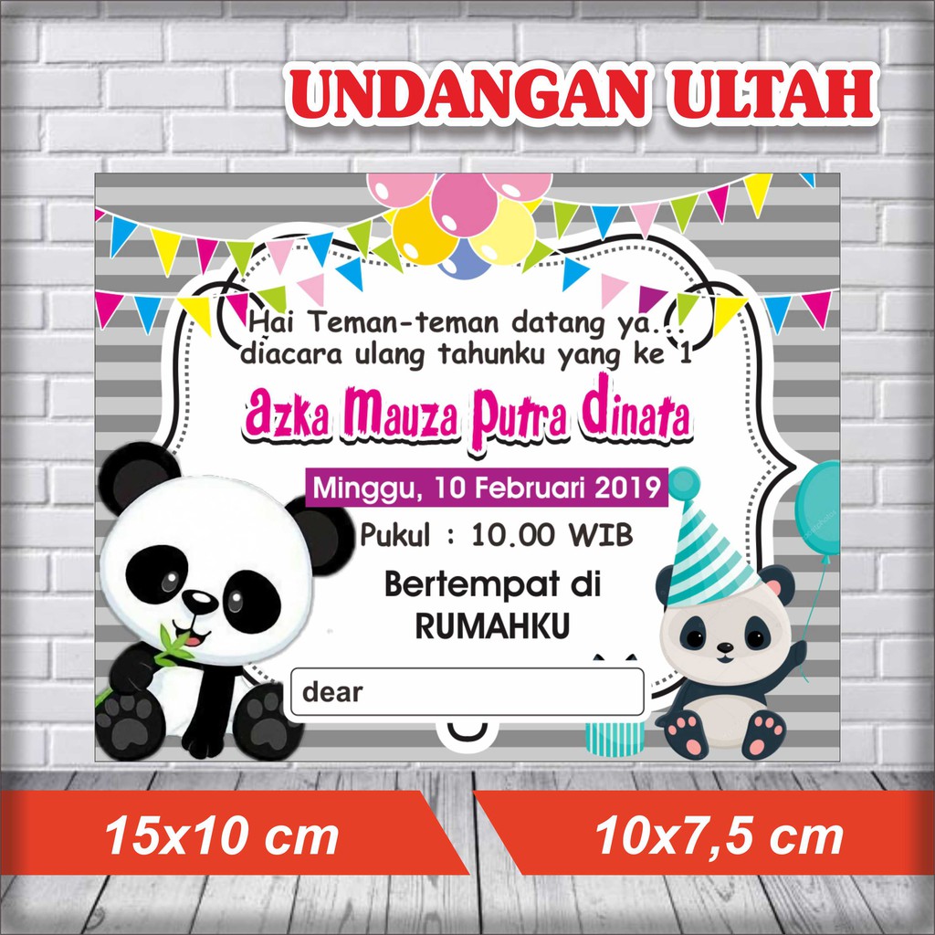 Detail Kartu Undangan Ulang Tahun Unik Nomer 24