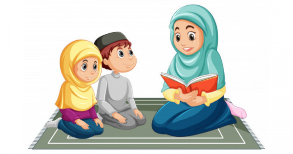 Detail Kartun Anak Muslim Belajar Nomer 27