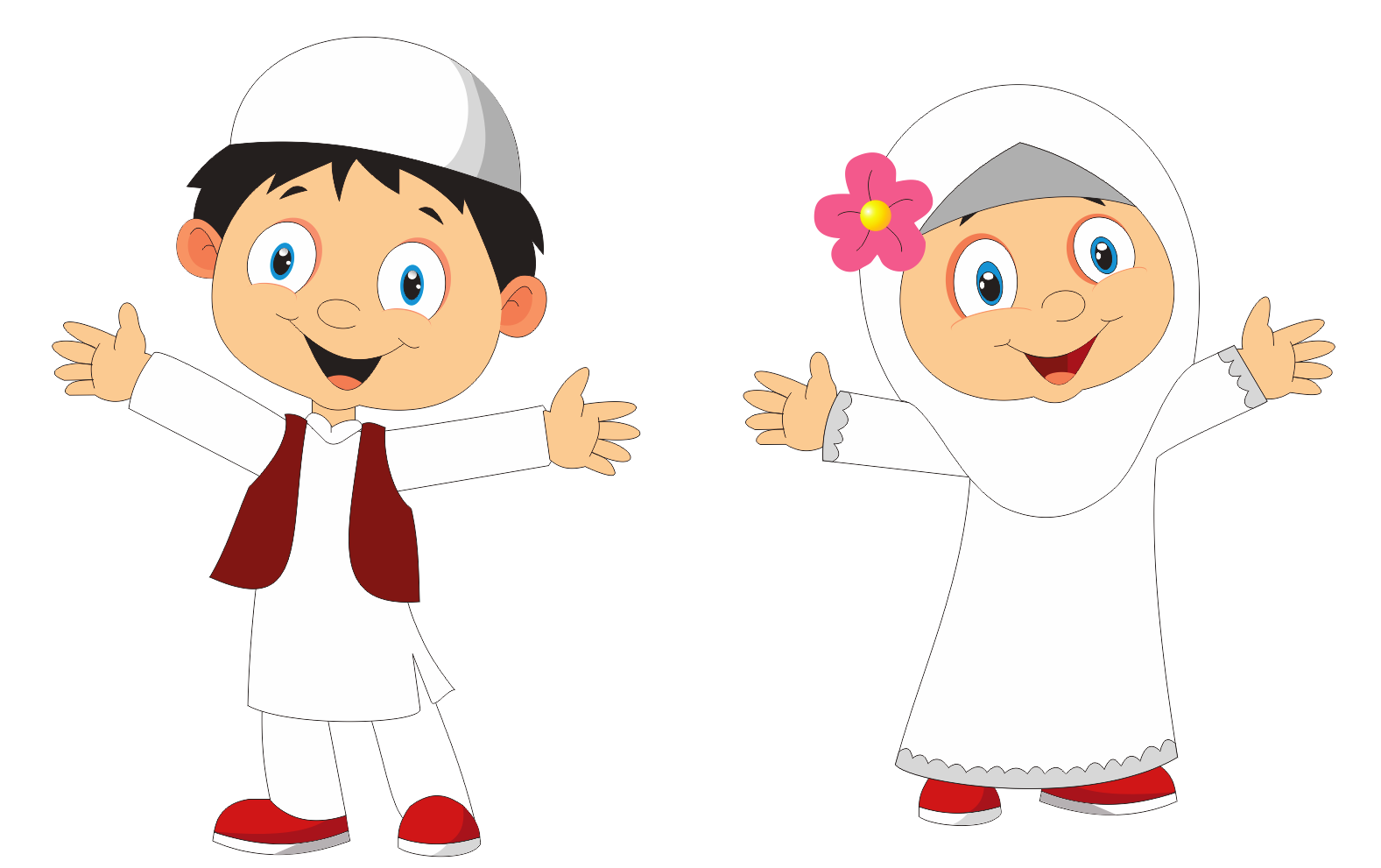 Detail Kartun Anak Muslim Vector Nomer 12