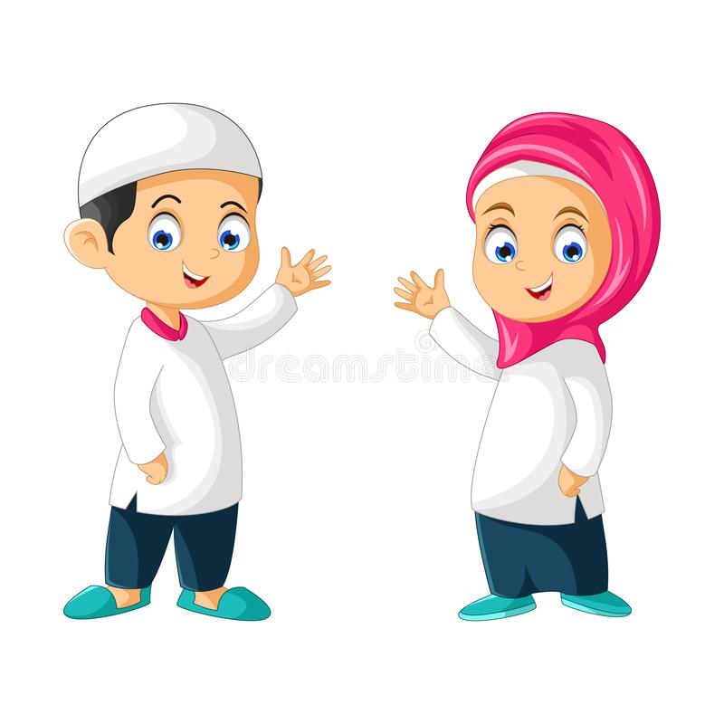 Detail Kartun Anak Muslim Vector Nomer 19