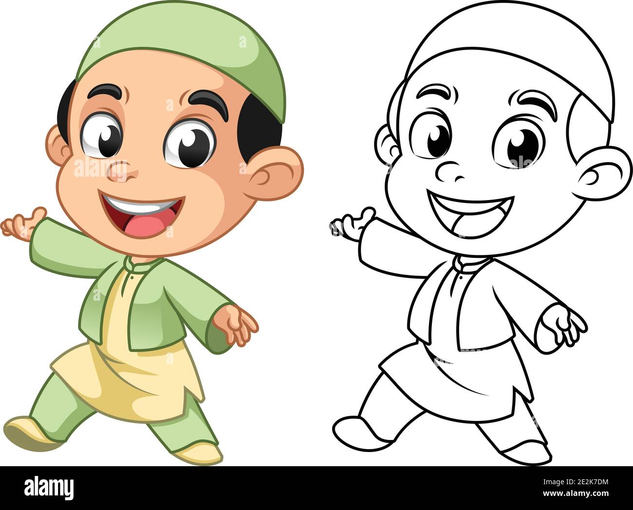 Detail Kartun Anak Muslim Vector Nomer 27