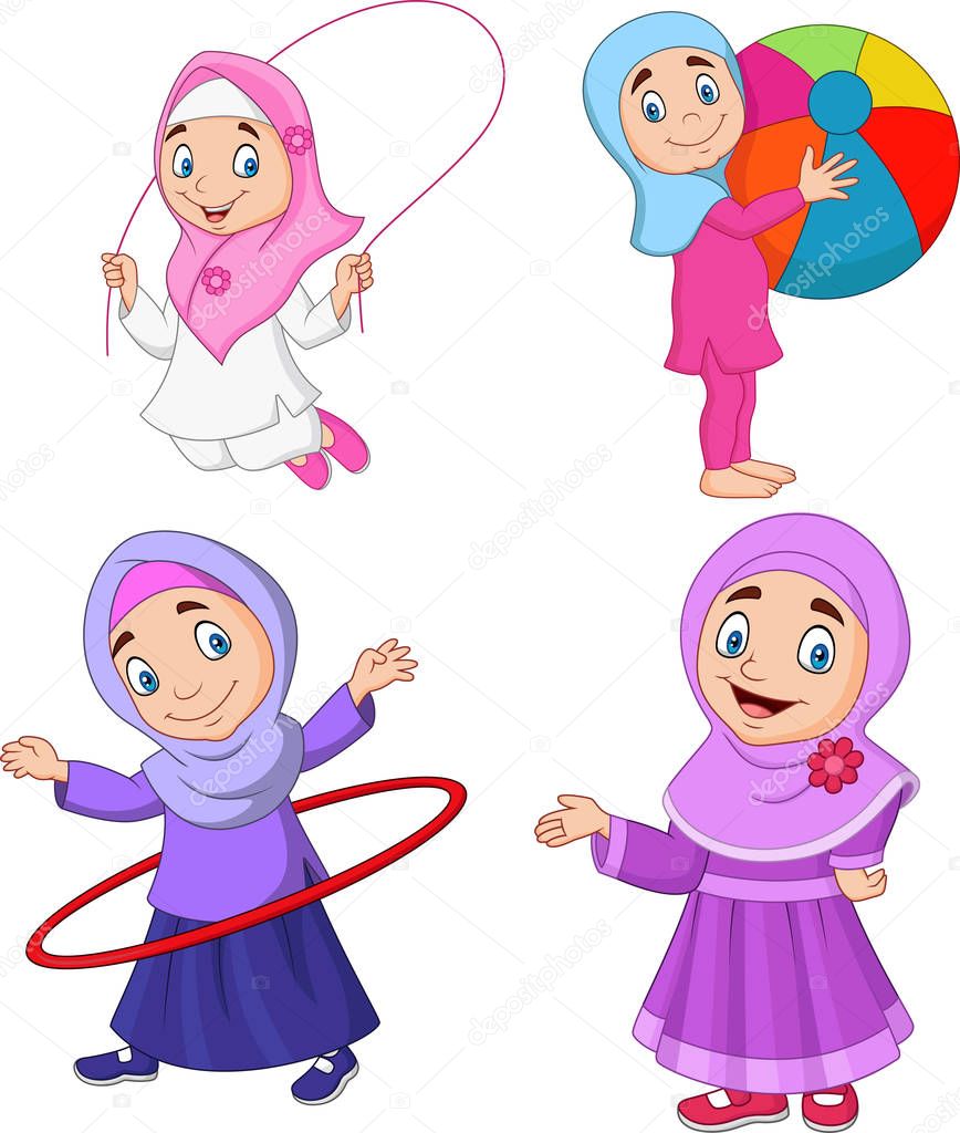 Detail Kartun Anak Muslim Vector Nomer 31