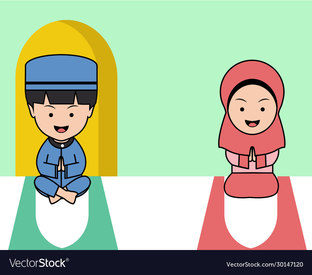 Detail Kartun Anak Muslim Vector Nomer 38