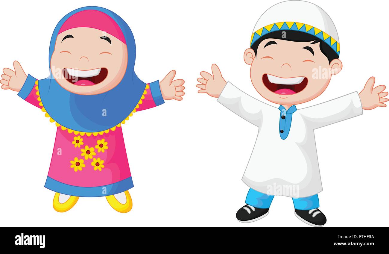 Detail Kartun Anak Muslim Vector Nomer 5