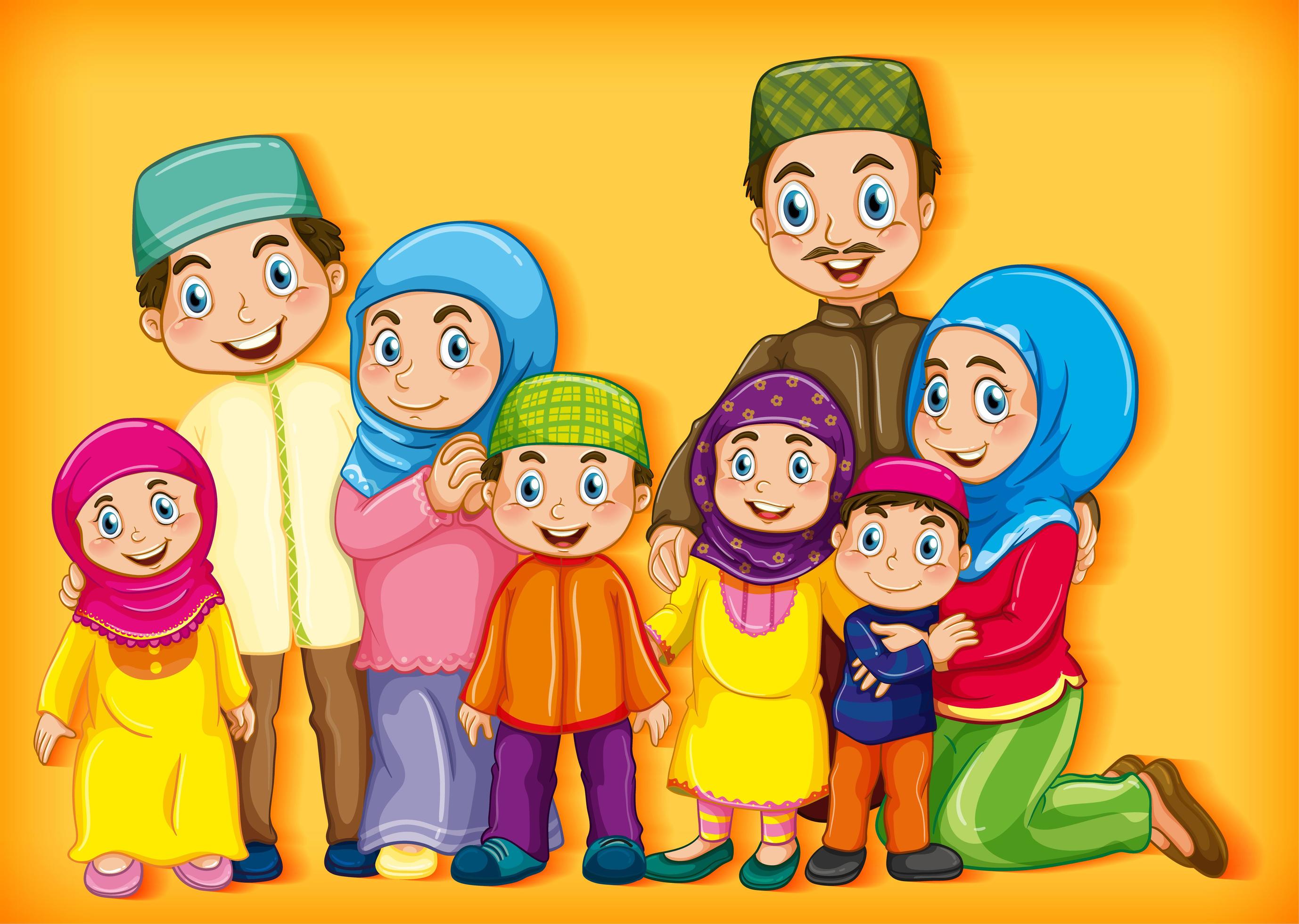 Detail Kartun Anak Muslim Vector Nomer 45