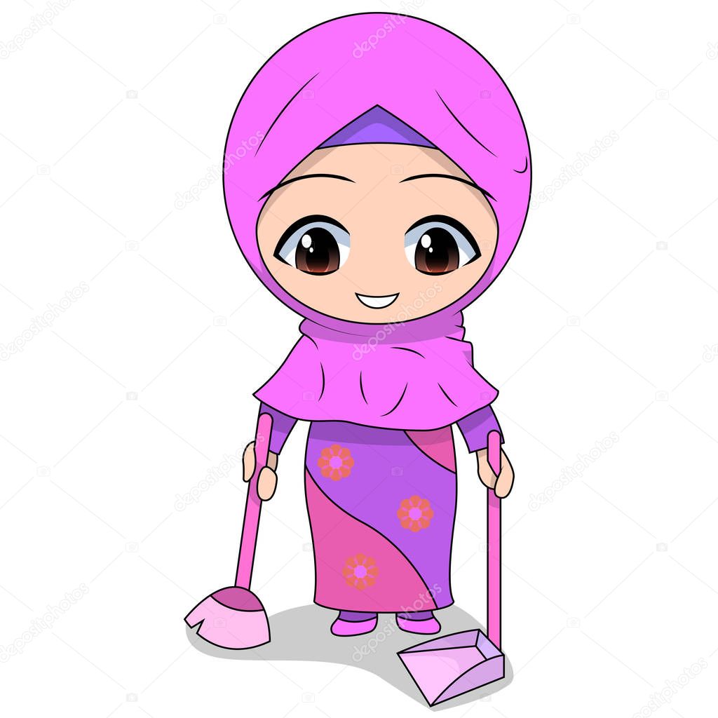 Detail Kartun Anak Muslim Vector Nomer 57