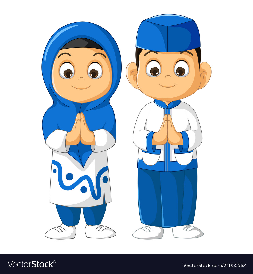 Detail Kartun Anak Muslim Vector Nomer 8