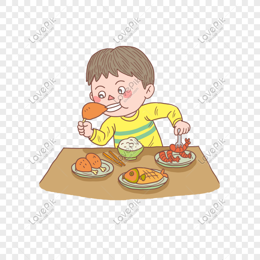 Detail Kartun Anak Sedang Makan Nomer 17