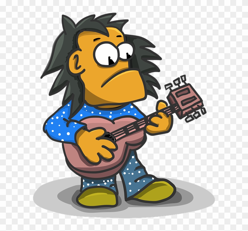 Detail Kartun Bermain Gitar Nomer 18