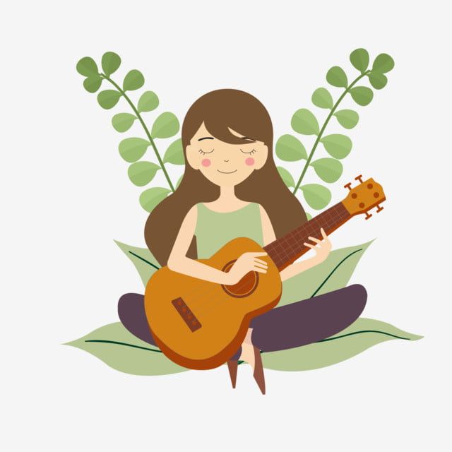 Detail Kartun Bermain Gitar Nomer 29