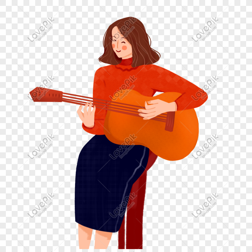 Detail Kartun Bermain Gitar Nomer 31