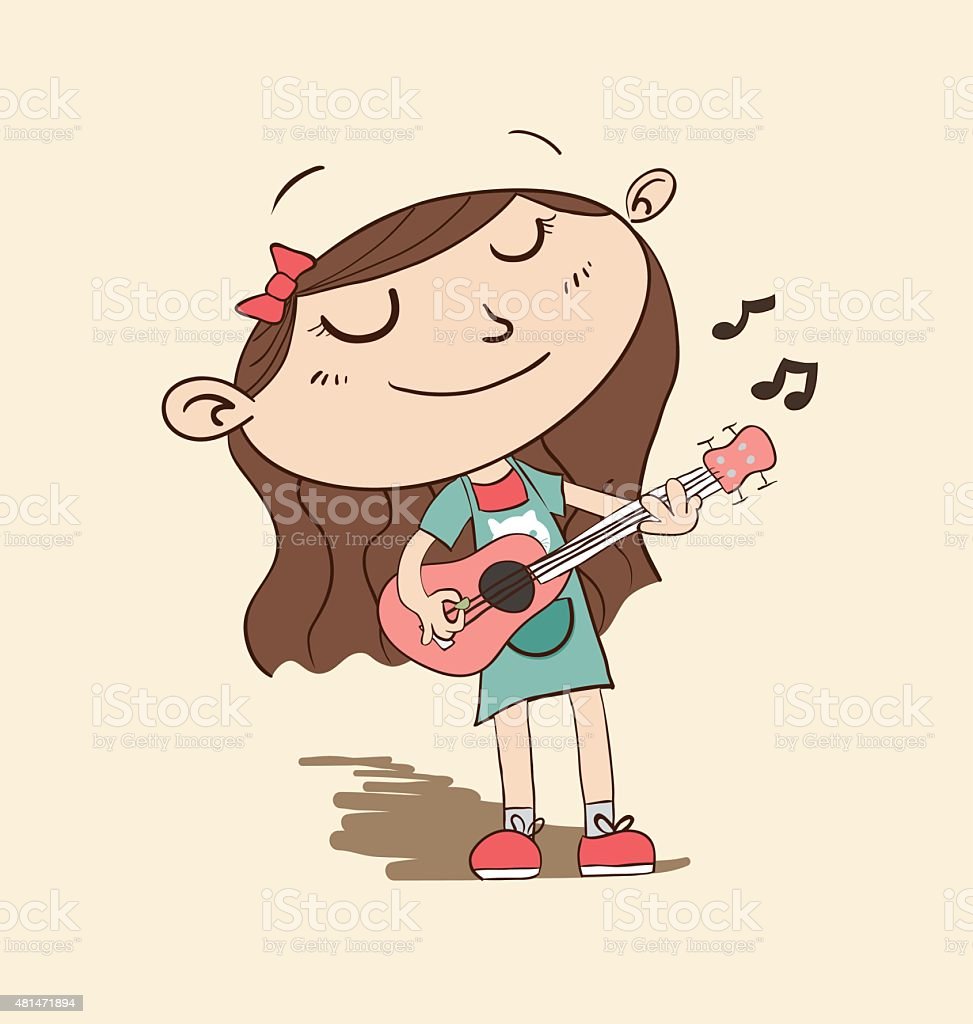 Detail Kartun Bermain Gitar Nomer 39