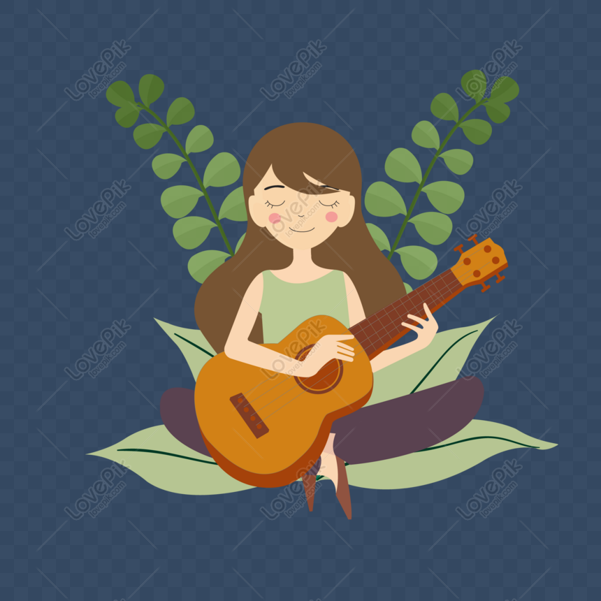 Detail Kartun Bermain Gitar Nomer 45