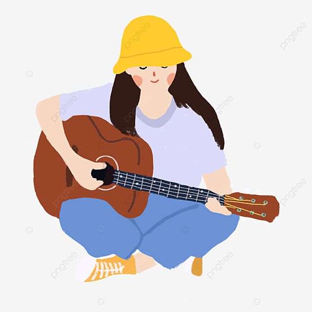 Detail Kartun Bermain Gitar Nomer 53