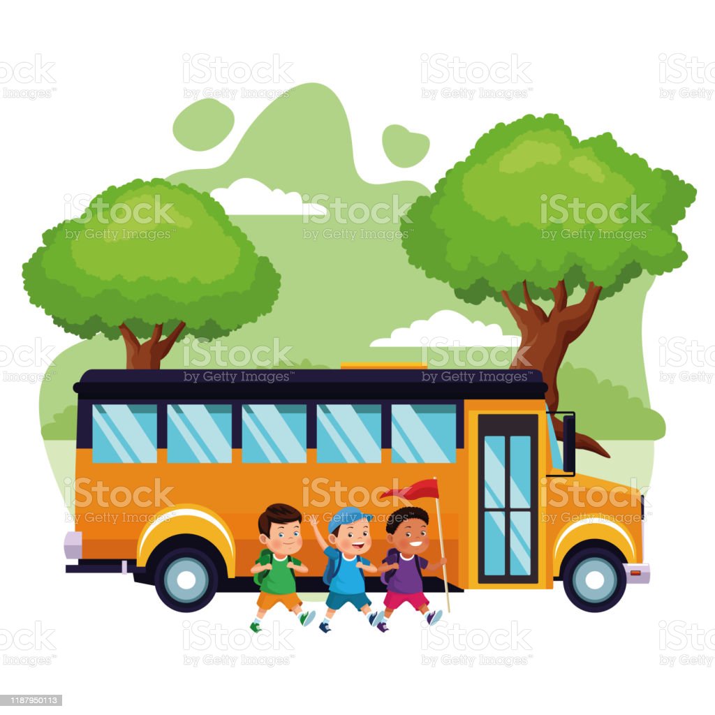 Detail Kartun Bus Sekolah Nomer 2