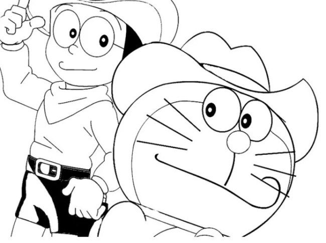 Detail Kartun Doraemon Hitam Putih Nomer 23
