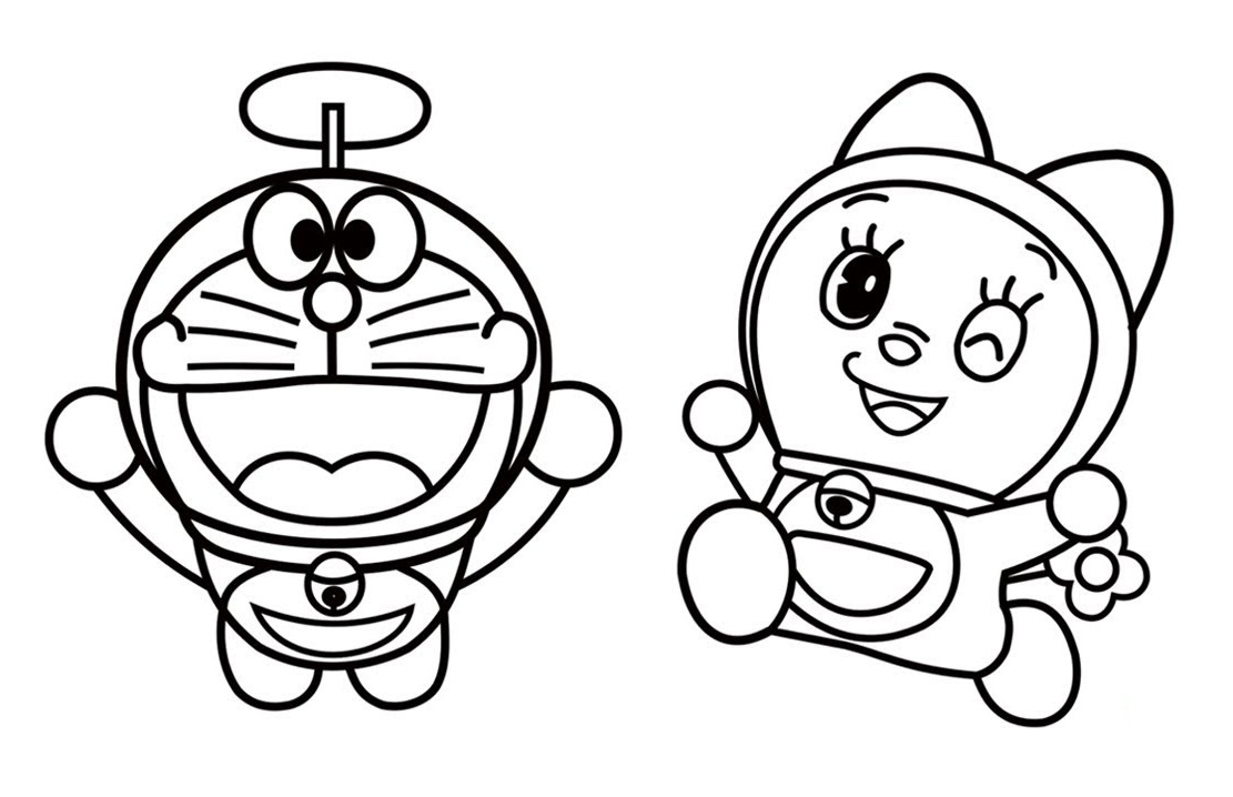 Detail Kartun Doraemon Hitam Putih Nomer 7