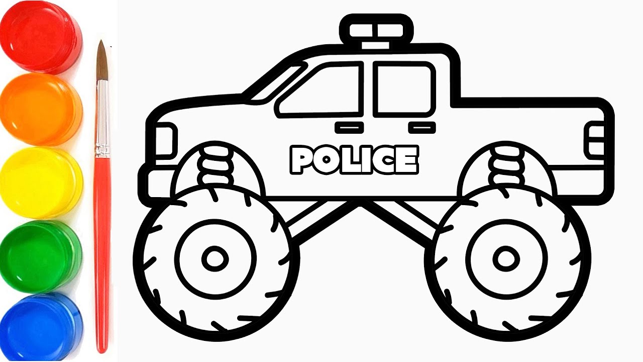 Detail Kartun Gambar Mewarnai Mobil Polisi Koleksi Nomer 16