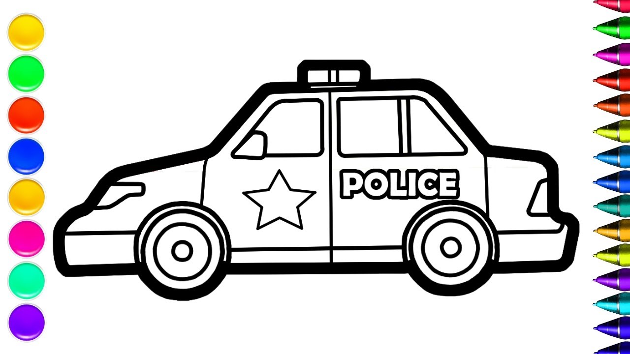 Detail kartun gambar mewarnai mobil polisi koleksi nomer 32