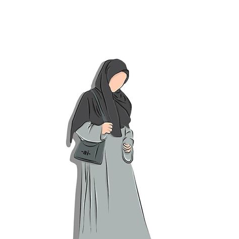 Download Kartun Hijab Syari Nomer 1