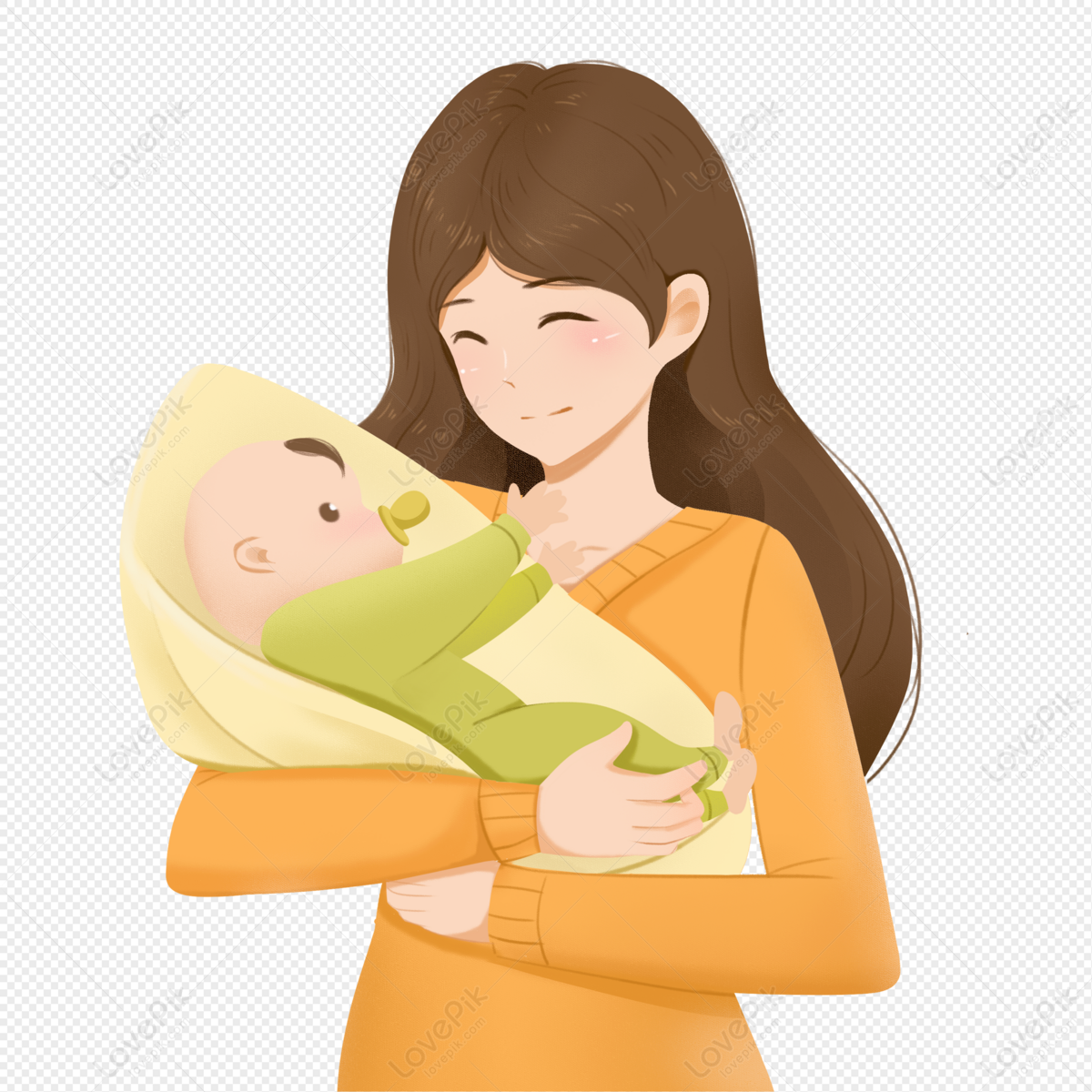 Detail Kartun Ibu Menggendong Bayi Nomer 5