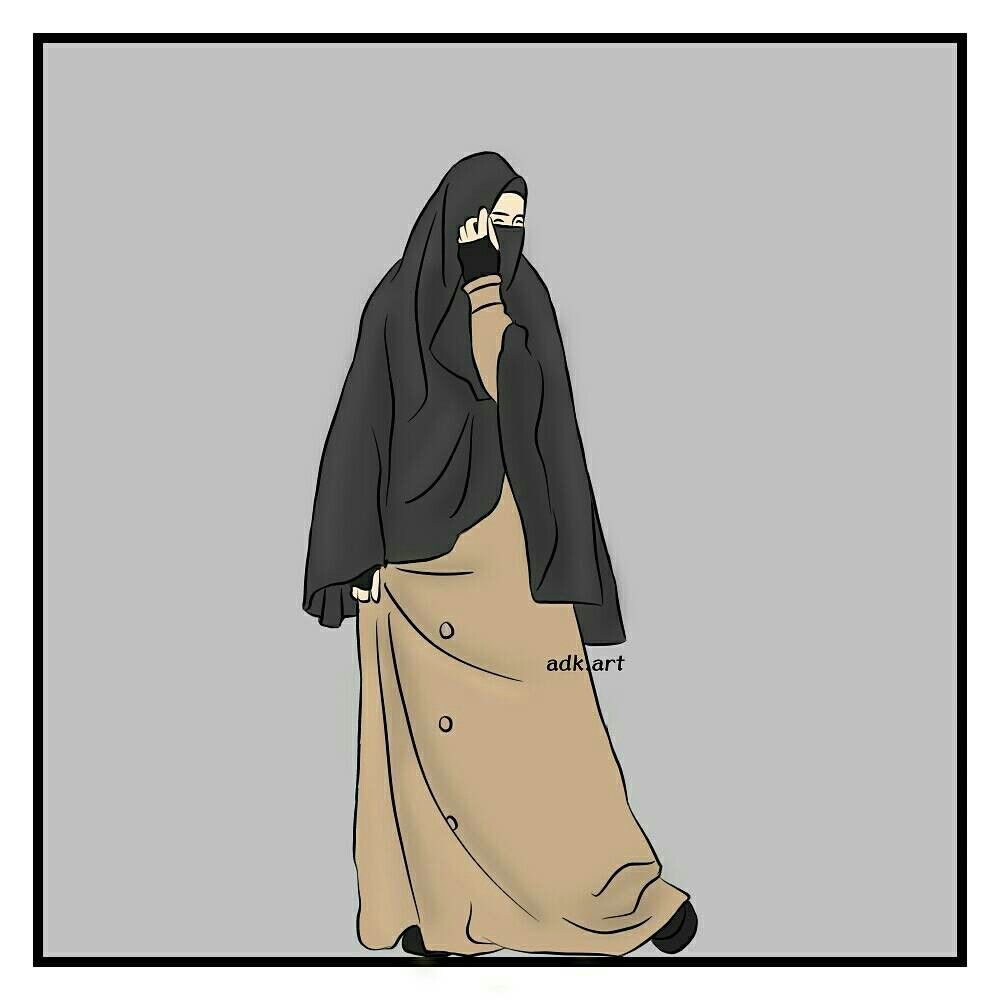 Detail Kartun Islami Gambar Kartun Wanita Bercadar Nomer 54