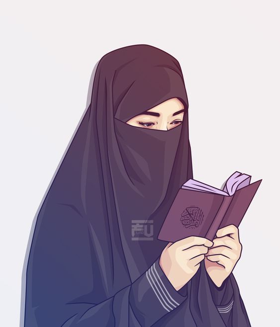 Kartun Islami Gambar Kartun Wanita Bercadar Berkacamata - KibrisPDR