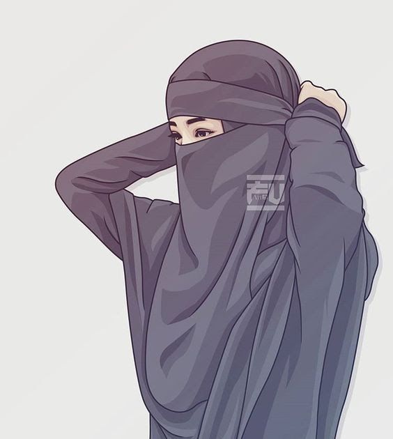 Detail Kartun Islami Gambar Kartun Wanita Bercadar Berkacamata Nomer 39