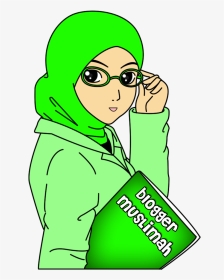 Detail Kartun Islami Gambar Kartun Wanita Berhijab Berkacamata Nomer 31