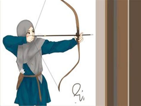 Detail Kartun Islami Gambar Kartun Wanita Memanah Nomer 23