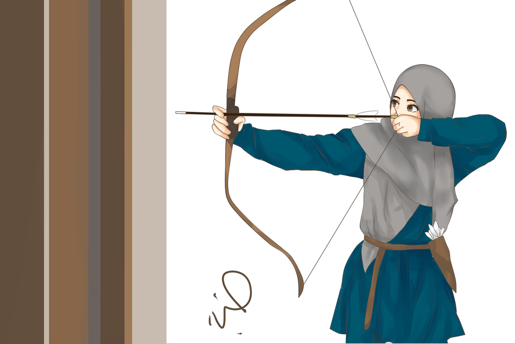 Detail Kartun Islami Gambar Kartun Wanita Memanah Nomer 6