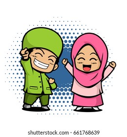 Detail Kartun Islami Vector Nomer 12
