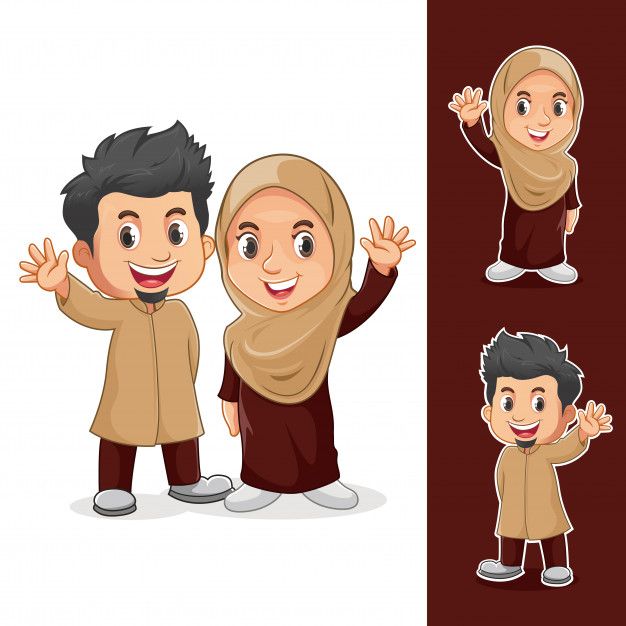 Detail Kartun Islami Vector Nomer 27
