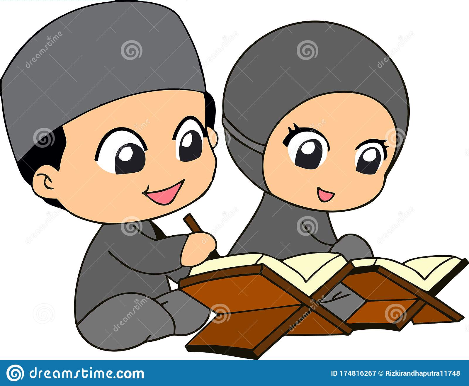 Detail Kartun Islami Vector Nomer 29