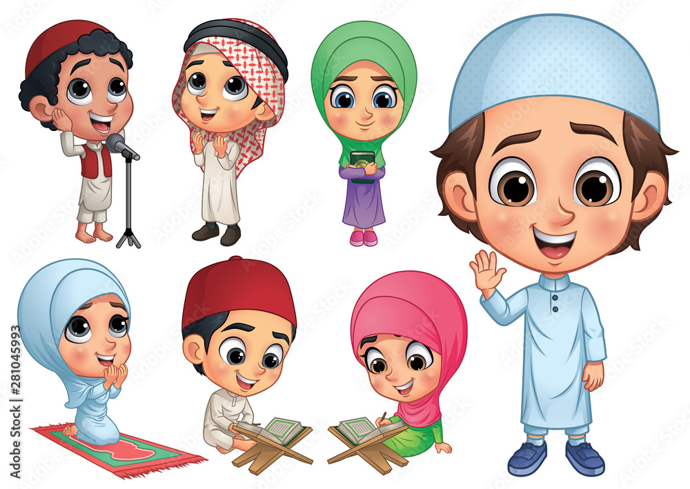 Detail Kartun Islami Vector Nomer 32