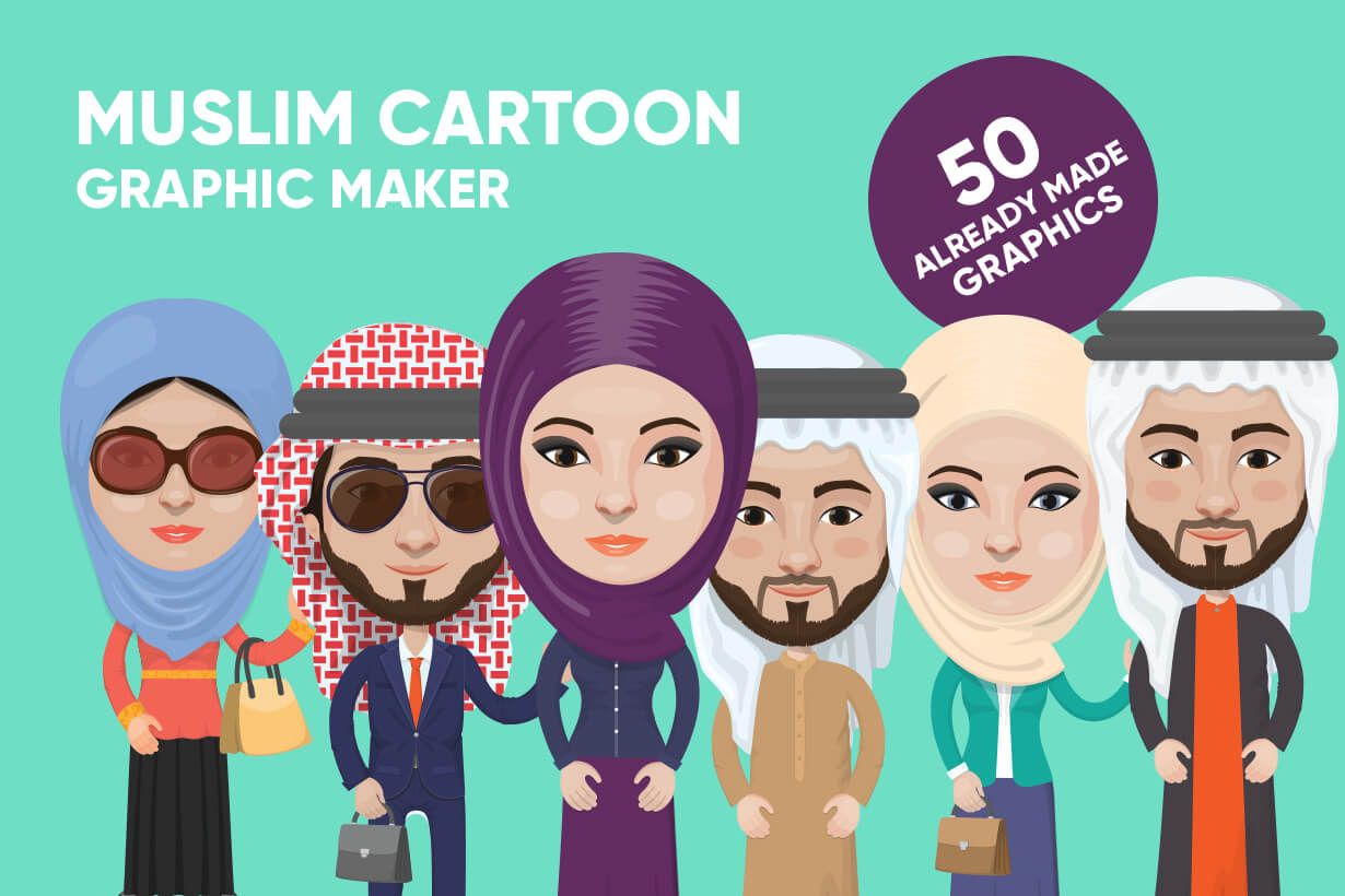 Detail Kartun Islami Vector Nomer 35