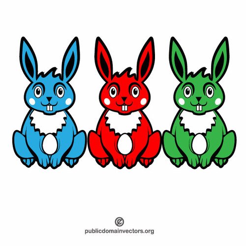Detail Kartun Kelinci Warna Warni Nomer 23