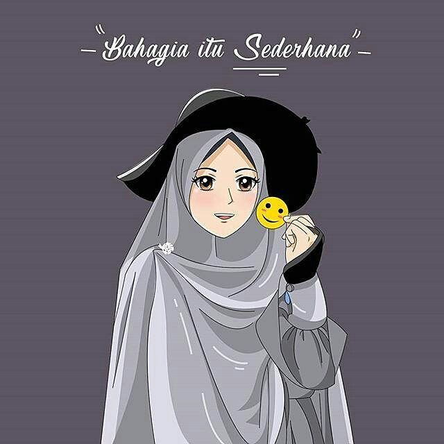 Detail Kartun Muslimah Bahagia Nomer 5