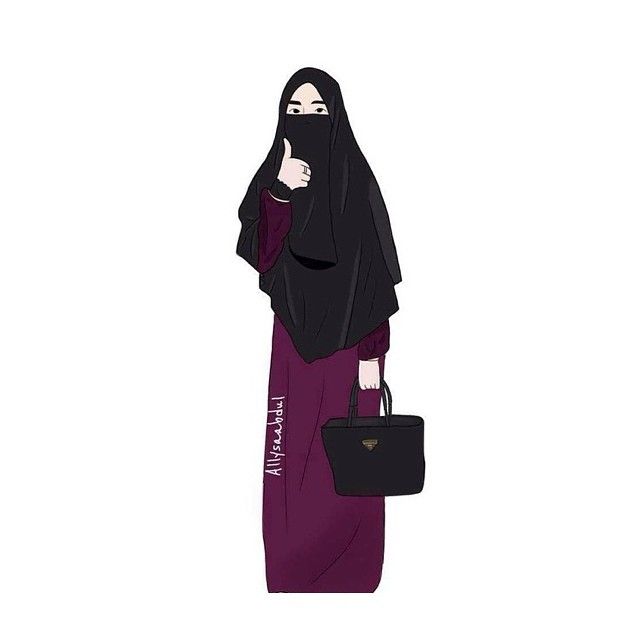 Detail Kartun Muslimah Cantik Bercadar Nomer 13