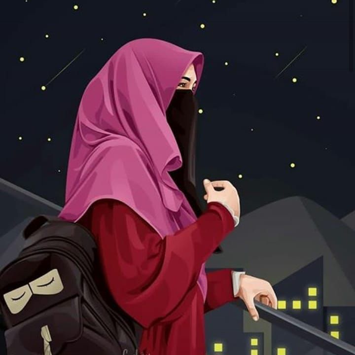 Detail Kartun Muslimah Cantik Bercadar Nomer 26