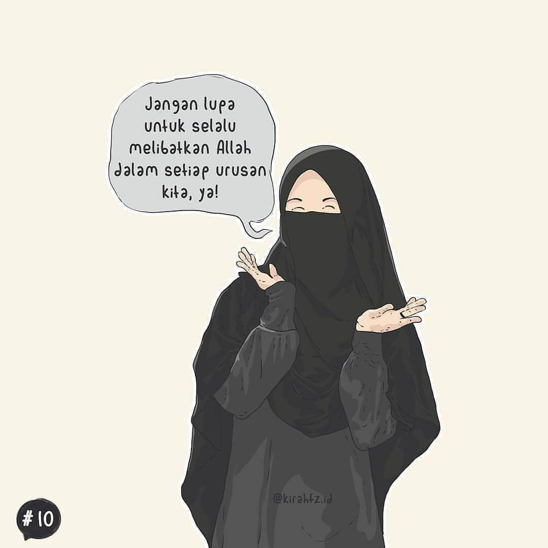Detail Kartun Muslimah Cantik Bercadar Nomer 5