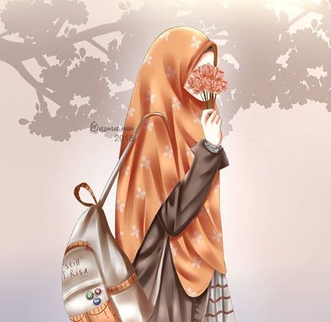 Detail Kartun Muslimah Pegang Al Quran Nomer 16