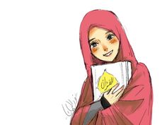 Detail Kartun Muslimah Pegang Al Quran Nomer 34