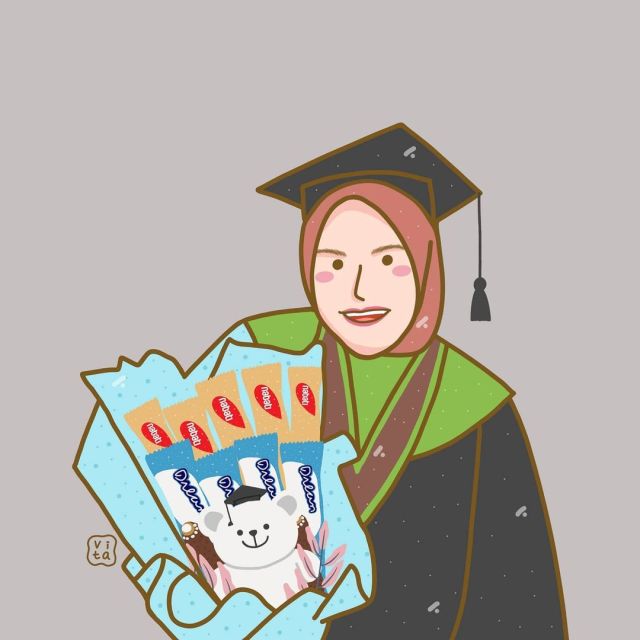 Detail Kartun Muslimah Sarjana Nomer 38