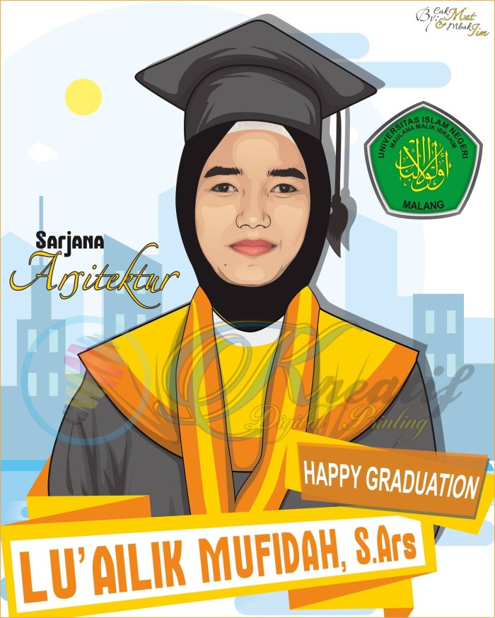 Detail Kartun Muslimah Sarjana Nomer 42