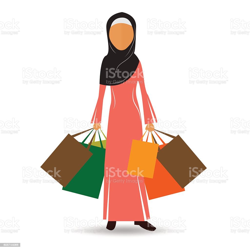 Detail Kartun Muslimah Shopping Nomer 27